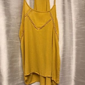 Mustard-yellow tank top. Size M.